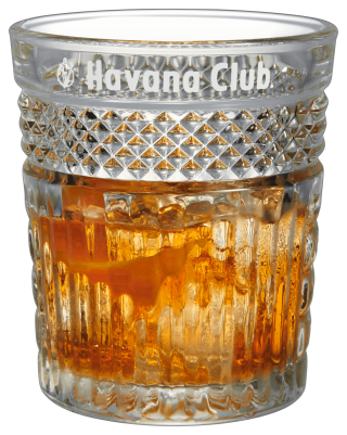 vaso de coctel con Old Fasioned